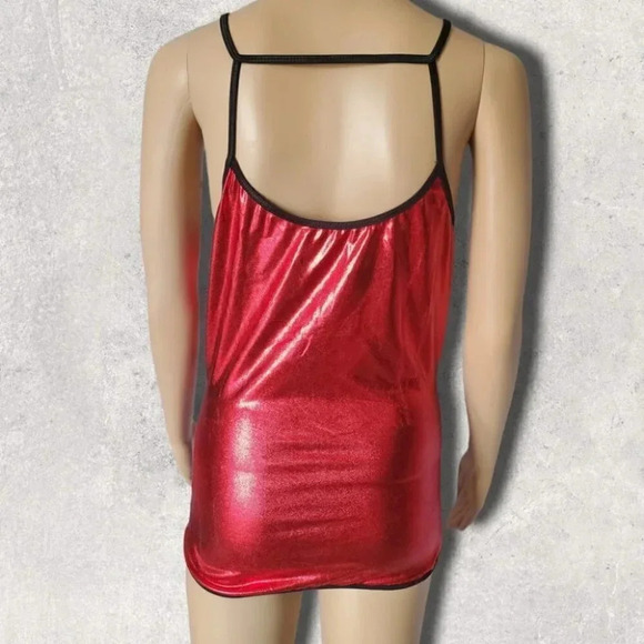 Red Dress with Black Strap - Picture 3 of 4